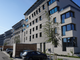 Außenaufnahme vom Projekt Plusenergiehäuser Schallstadt