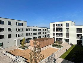 Innenhof einer Wohnsiedlung
