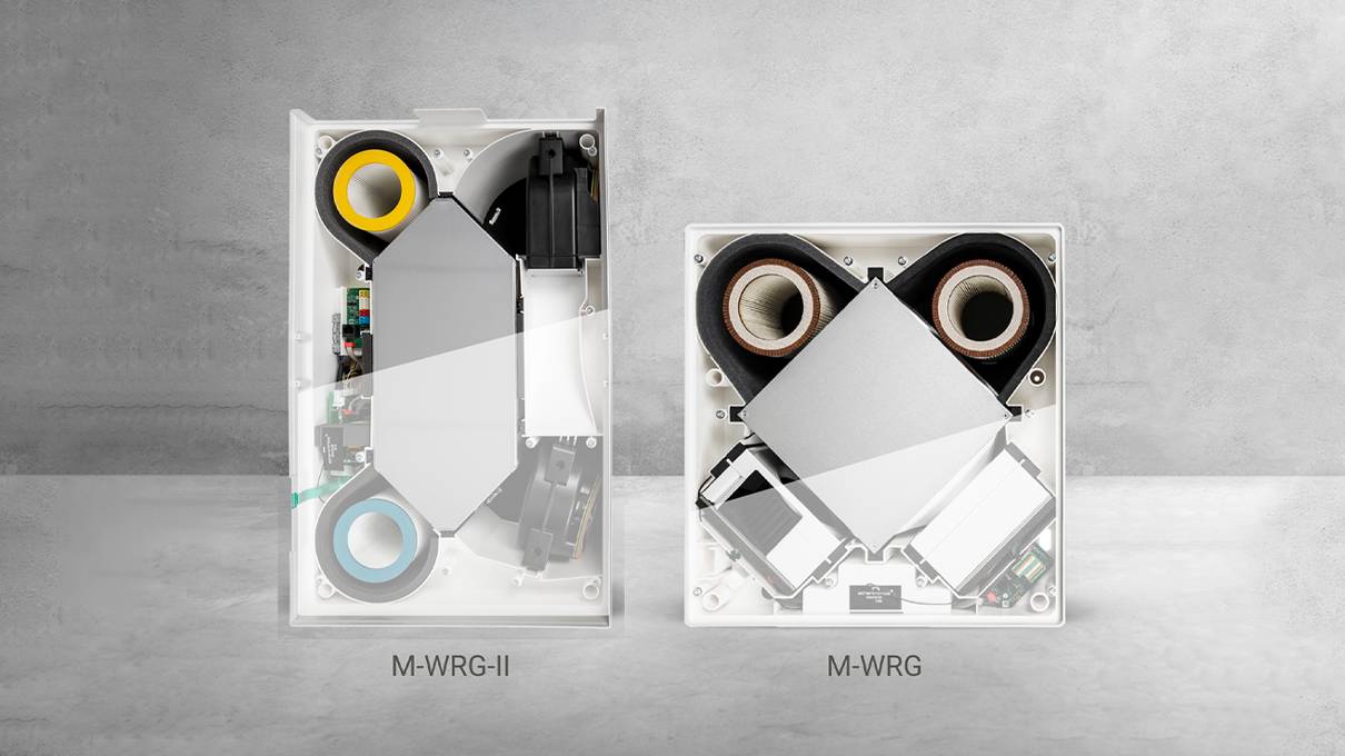 geöffnete M-WRG-II und M-WRg Geräte nebeneinander
